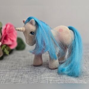 My Little Pony G1 MLP Buttons Flocked So Soft Unicorn‎ Pony